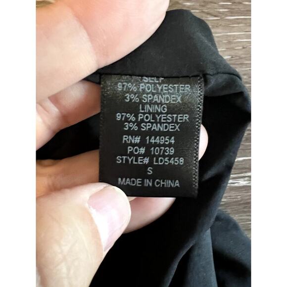 Donnee Par Dieu Dress Black Mini Party V neck Size Small - Picture 8 of 8